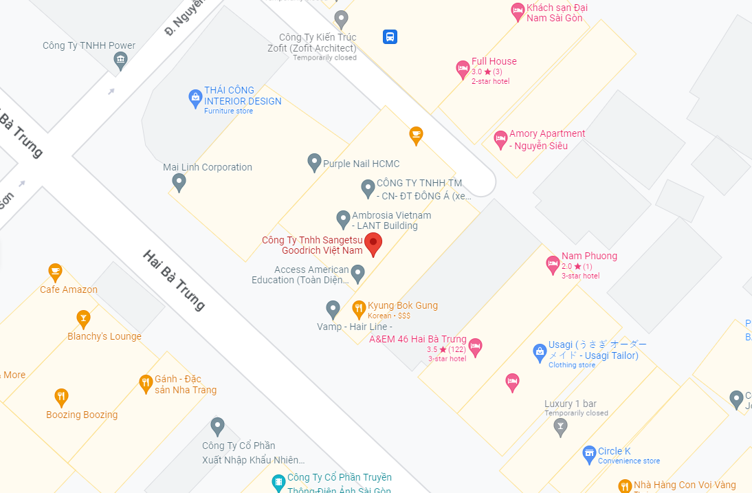 Sangetsu-Goodrich-Vietnam-Google-Map Sangetsu Goodrich (VN)  